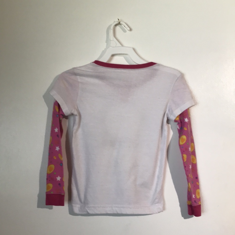 Shopkins Moose Girls Pajama Set Size 8 Pink White 2pc Long Sleeve Kids Sleep - Picture 5 of 7